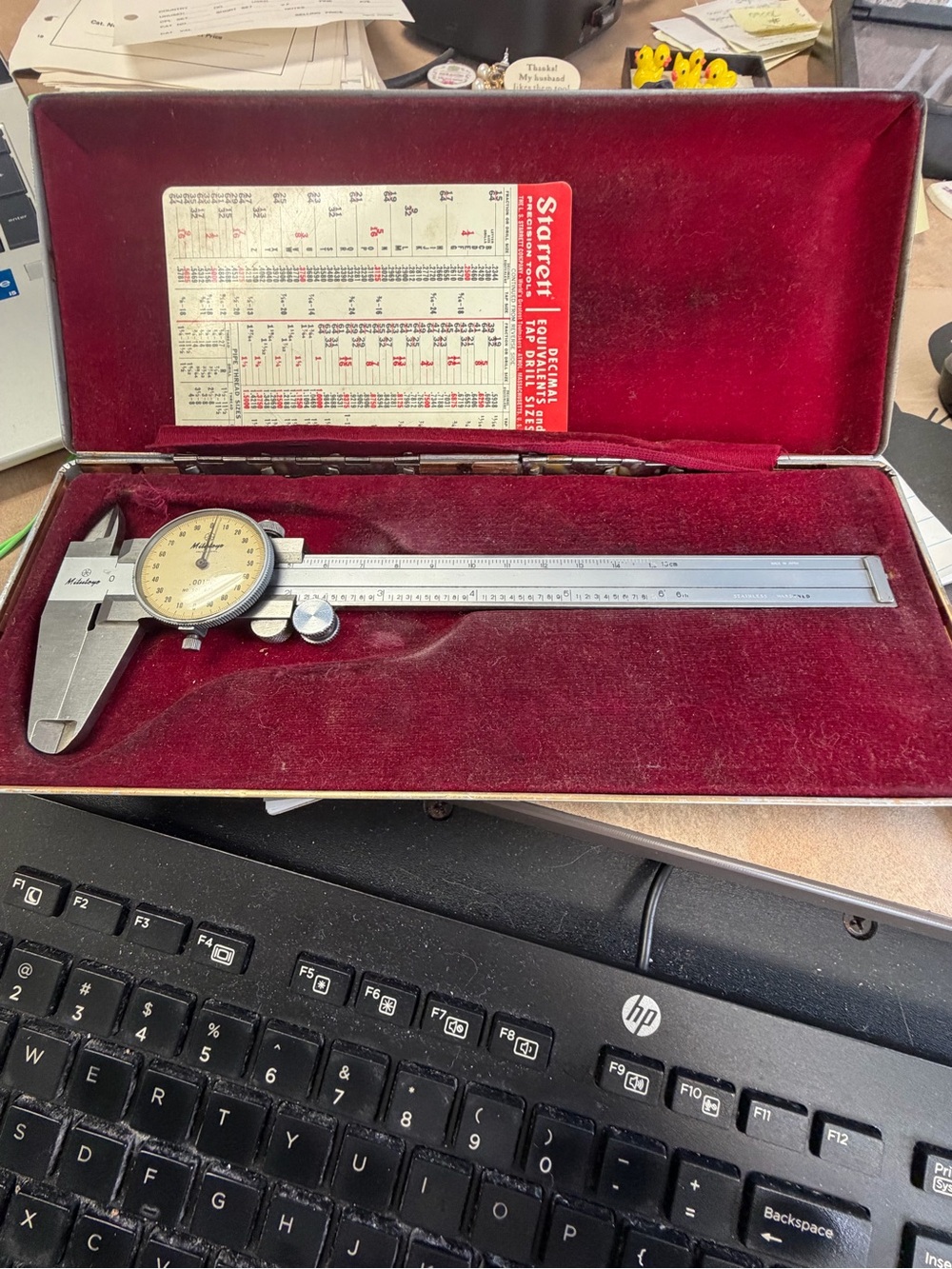 Vintage Mitutoyo Dial Caliper 505-626 and Original Case